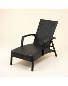 Linden Branch Outdoor Lounge Chair - Black (synthetic illustration; no displayed measurements)