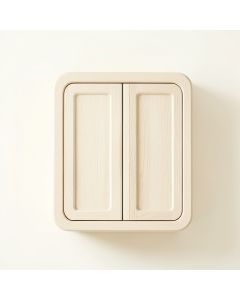 Moss Dell Wall-Mounted Entry Cabinet - Ivory (synthetic illustration; no displayed measurements)