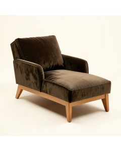 Rosemead Velvet Chaise Lounge (synthetic illustration; no displayed measurements)