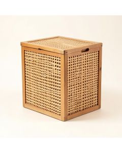 Storage Hamper Lattice Standard Solid Teak Deck Box (synthetic illustration; no displayed measurements)