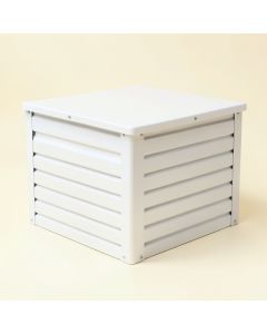 Shore Arc Closed Outdoor Storage Box - White (synthetic illustration; no displayed measurements)