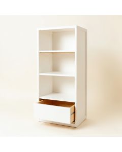 Cove Crest Narrow Cubby Tower - White (synthetic illustration; no displayed measurements)
