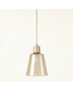 Harbor Crest Pendant Light Suspended From One Plain Cable - Beige (synthetic illustration; no displayed measurements)