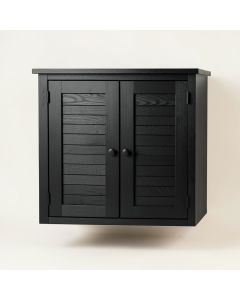 River Bridge Wall-Mounted Laundry Cabinet - Black (synthetic illustration; no displayed measurements)