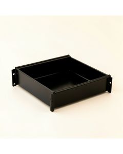 Heath Fold Empty Under-Desk Cable Tray - Black (synthetic illustration; no displayed measurements)