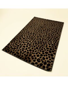 Hand-Tufted Animal Print Dark Brown/Black Area Rug (synthetic illustration; no displayed measurements)