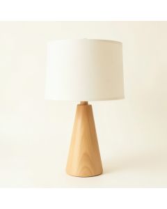 Heath Dale Table Lamp With A Plain Fabric Shade - Ivory (synthetic illustration; no displayed measurements)