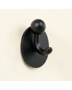 Cliff Bend Wall-Mounted Robe Hook - Black (synthetic illustration; no displayed measurements)