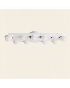 10-Light Dimmable Led White Vanity Light (synthetic illustration; no displayed measurements)