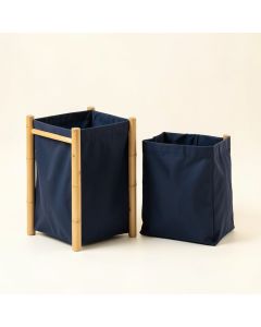Reed Bridge Laundry Sorting Station With Plain Removable Bags - Navy (synthetic illustration; no displayed measurements)