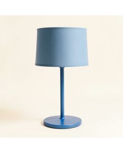 Lake Bend Table Lamp With A Plain Fabric Shade - Blue (synthetic illustration; no displayed measurements)