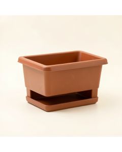 Vale Bend Empty Raised Planter - Terracotta (synthetic illustration; no displayed measurements)