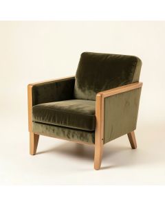 25.25 '' Wide Velvet Armchair (synthetic illustration; no displayed measurements)