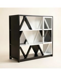 Chantilly 63 '' H X 47 '' W Geometric Bookcase (synthetic illustration; no displayed measurements)
