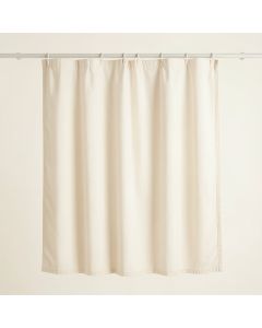 Laurel Brook Shower Curtain Hanging Flat From A Plain Rod - Cream (synthetic illustration; no displayed measurements)