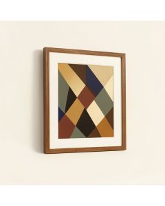 Geometric Abstract Framed Graphic Art (synthetic illustration; no displayed measurements)