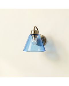 Birch Bend Wall Sconce Mounted On A Plain Wall - Blue (synthetic illustration; no displayed measurements)