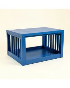 Aspen Field Empty Furniture-Style Pet Crate - Blue (synthetic illustration; no displayed measurements)