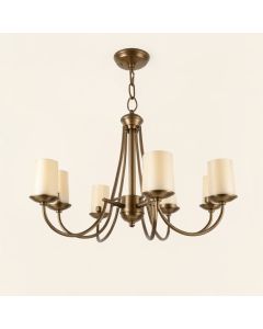 Vincent 5 - Light Shaded Unique / Statement Drum Chandelier (synthetic illustration; no displayed measurements)