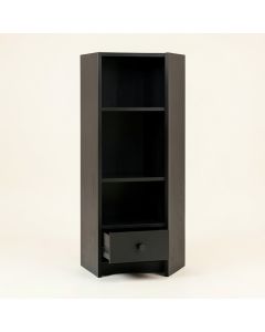 Aspen Bridge Narrow Cubby Tower - Black (synthetic illustration; no displayed measurements)