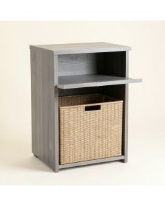 Moss Bridge Freestanding Pull-Out Hamper Cabinet - Gray (synthetic illustration; no displayed measurements)