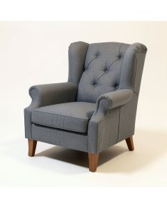Posen 35 '' Wide Tufted Cotton Slipcovered Wingback Chair (synthetic illustration; no displayed measurements)