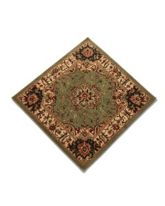 Floral Machine Made Power Loom Wool And Polyester Brown/Green/Red Area Rug (synthetic illustration; no displayed measurements)