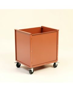 Olive Brook Empty Rolling Workshop Cart - Terracotta (synthetic illustration; no displayed measurements)
