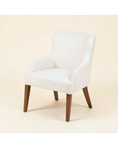 Sara Upholstered Queen Anne Back Side Chair In White (synthetic illustration; no displayed measurements)
