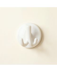 Cove Bridge Wall-Mounted Robe Hook - White (synthetic illustration; no displayed measurements)