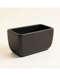 Moss Canyon Empty Railing Planter With Integral Brackets - Black (synthetic illustration; no displayed measurements)
