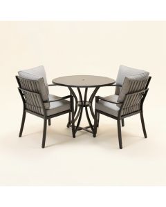 Belding Round 2 - Person Aluminum Bistro Set With Cushions (synthetic illustration; no displayed measurements)