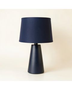 Dune Canyon Table Lamp With A Plain Fabric Shade - Navy (synthetic illustration; no displayed measurements)