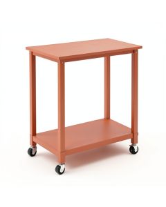 Spruce Bend Empty Rolling Workshop Cart - Terracotta (synthetic illustration; no displayed measurements)