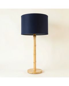 Cedar Dell Floor Lamp With A Plain Fabric Shade - Navy (synthetic illustration; no displayed measurements)