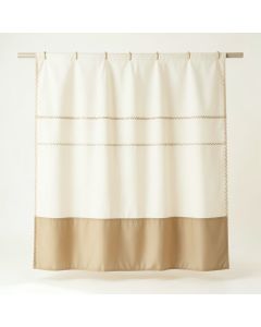 Fern Dell Shower Curtain Hanging Flat From A Plain Rod - Cream (synthetic illustration; no displayed measurements)