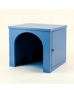 Reed Branch Empty Furniture-Style Litter Enclosure - Blue (synthetic illustration; no displayed measurements)