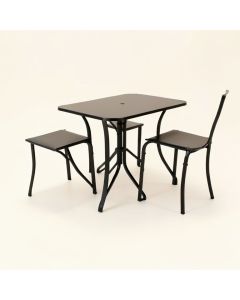 Pacha Cast Aluminum 3 Piece Bistro Set (synthetic illustration; no displayed measurements)
