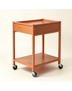 Fern Branch Empty Rolling Workshop Cart - Terracotta (synthetic illustration; no displayed measurements)