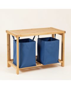 Wren Bend Laundry Sorting Station With Plain Removable Bags - Blue (synthetic illustration; no displayed measurements)