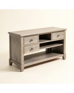 Console Table For Entryway With Drawers And Shelf Living Room Furniture ( Antique Grey ) (synthetic illustration; no displayed measurements)