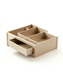 Pine Branch Empty Coffee-Station Organizer - Beige (synthetic illustration; no displayed measurements)