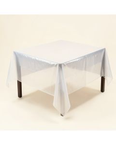 Dravin Clear Vinyl Tablecloth (synthetic illustration; no displayed measurements)
