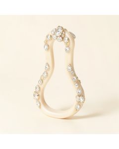 Tiffany Bejeweld Resin Shower Curtain Hooks (synthetic illustration; no displayed measurements)