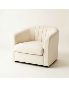 Linden Dale Upholstered Armchair - Ivory (synthetic illustration; no displayed measurements)