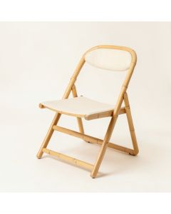 Birch Bridge Folding Outdoor Chair - Ivory (synthetic illustration; no displayed measurements)