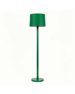 Ridge Arc Floor Lamp With A Plain Fabric Shade - Green (synthetic illustration; no displayed measurements)