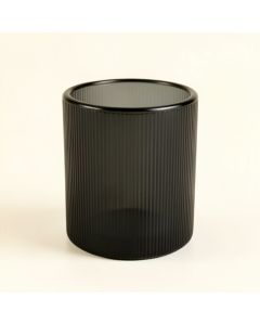 Reed Crest Empty Candle Holder - Black (synthetic illustration; no displayed measurements)