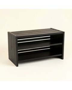 Clay Crossing Shoe Storage Bench - Black (synthetic illustration; no displayed measurements)