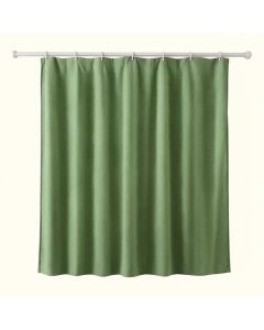 Sage Arc Shower Curtain Hanging Flat From A Plain Rod - Green (synthetic illustration; no displayed measurements)